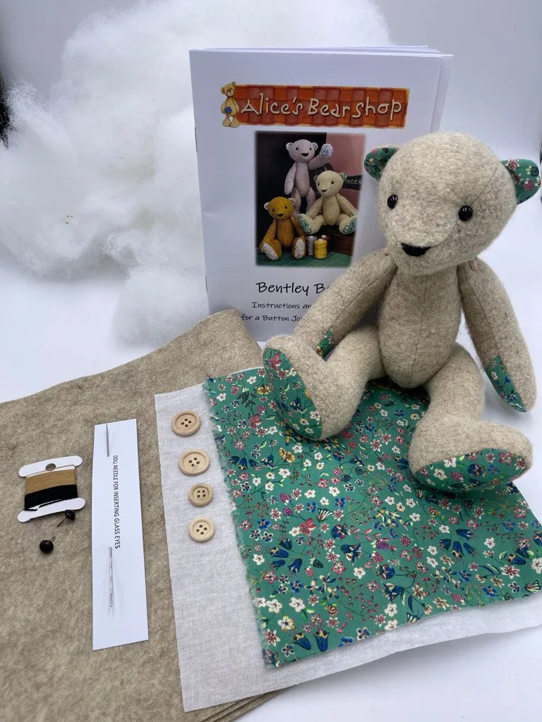 -KIT* Bentley Bear Felt Kit - Button Jointed - 3 Colour Options