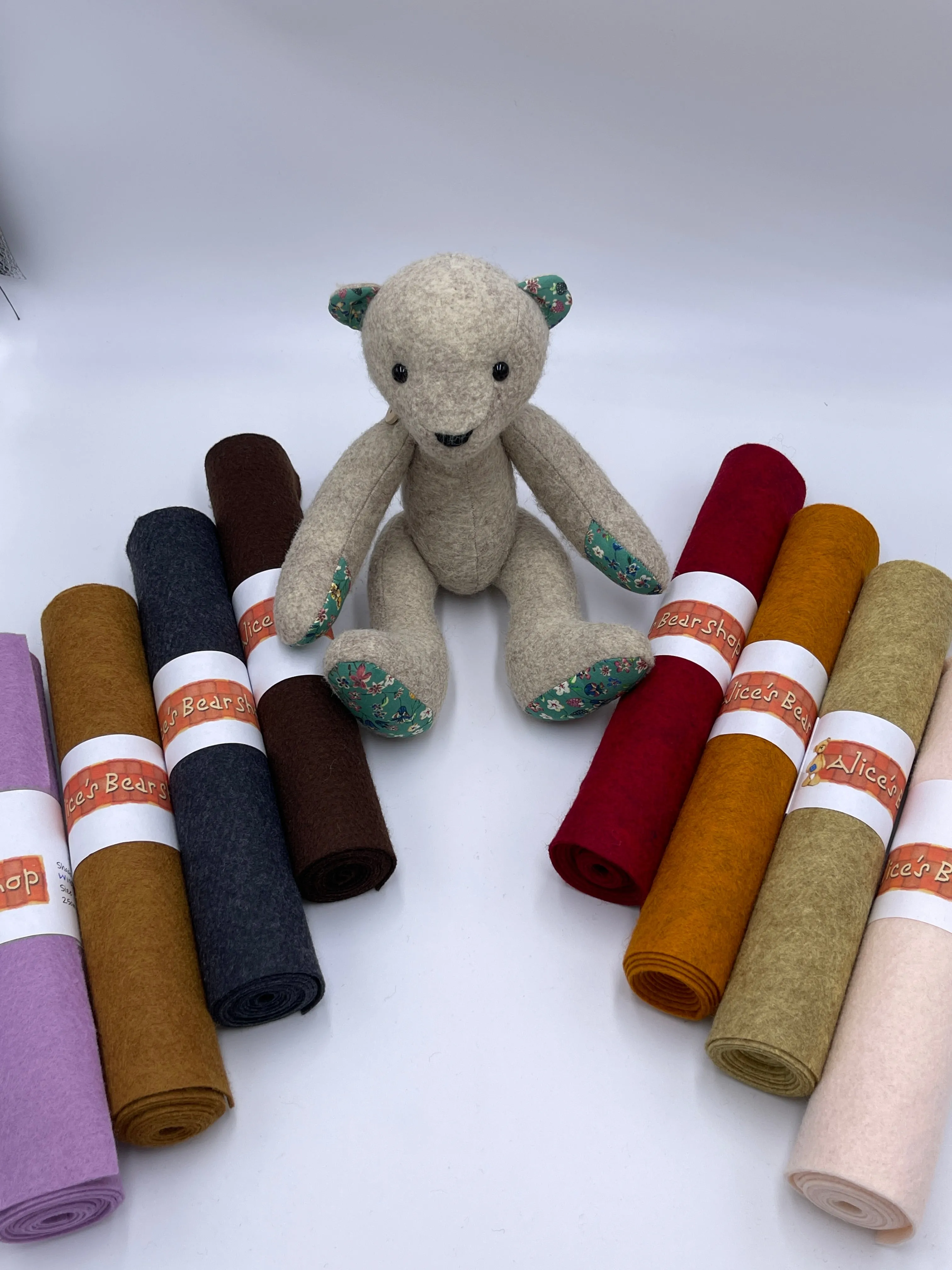 -KIT* Bentley Bear Felt Kit - Button Jointed - 3 Colour Options