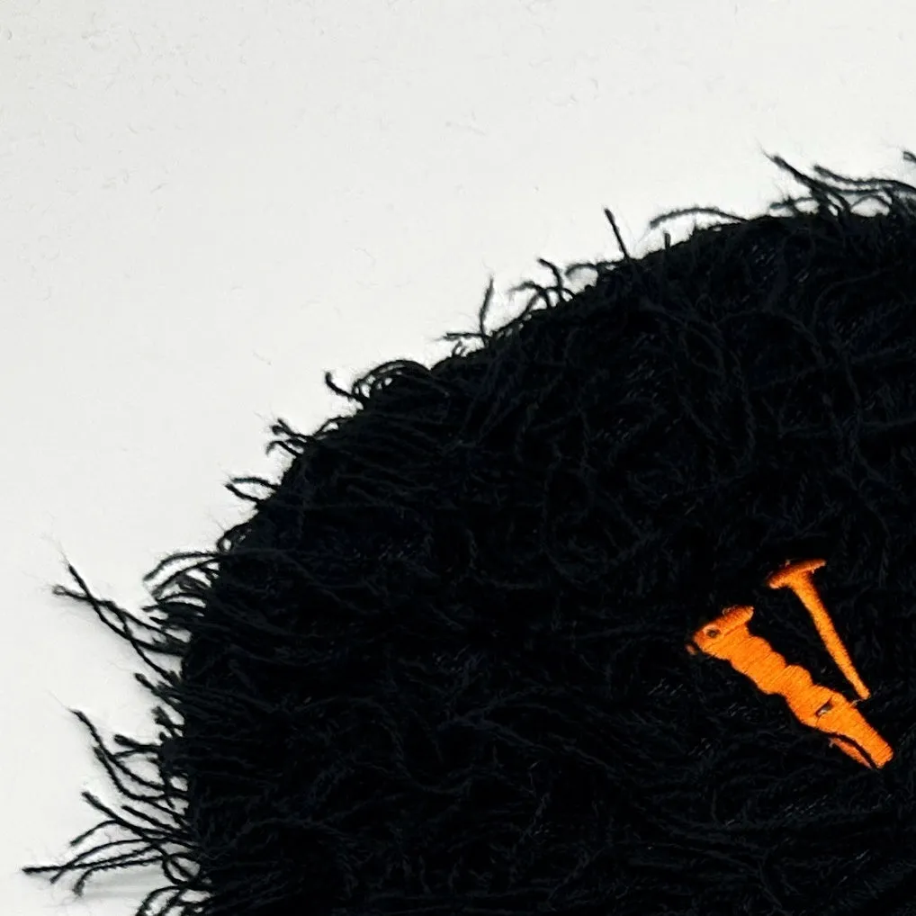 1pc  Balaclava Distressed Knitted, Ski Mask With Windproof Advantage And Embroidery Letter For Men Women(One Size Fits All)