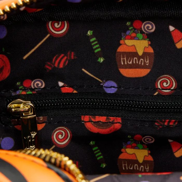 8" Disney Halloween : Winnie the Pooh - Tigger Vampire Cosplay Glow in the Dark Faux Leather Passport Bag Loungefly