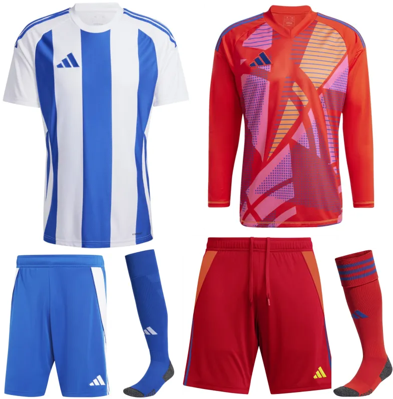 ADIDAS STRIPED 24 PREMIUM KIT BUNDLE WHITE BLUE