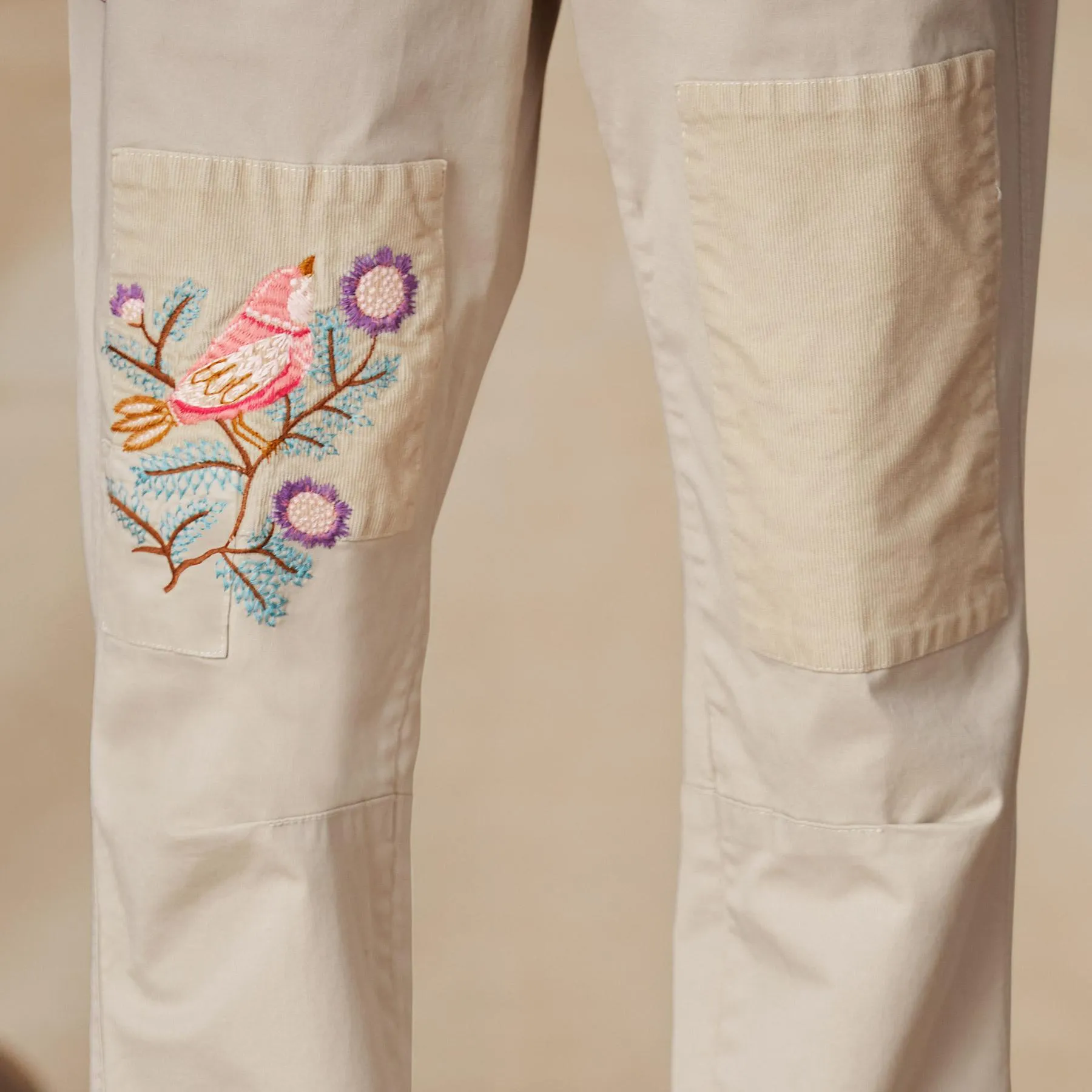 Ariel Embroidered Pants, Petite