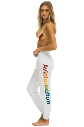 AVIATOR NATION SWEATPANTS - WHITE AVIATOR NATION SWEATPANTS - WHITE
