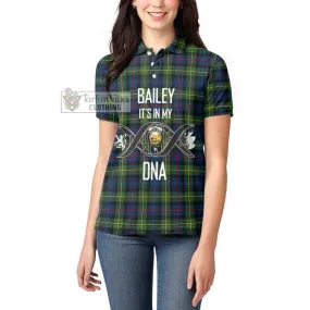 Bailey Modern Tartan Women's Polo Shirt with Family Crest DNA In Me Style