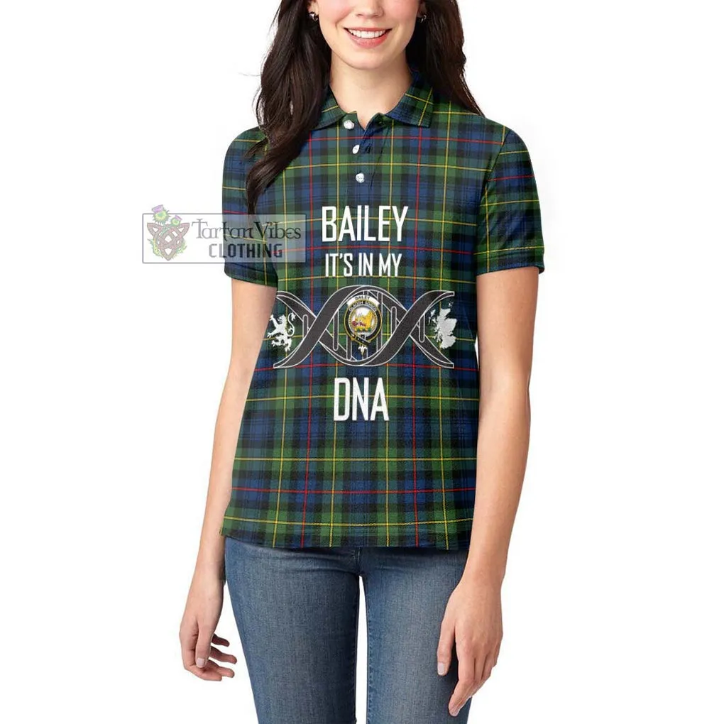 Bailey Modern Tartan Women's Polo Shirt with Family Crest DNA In Me Style
