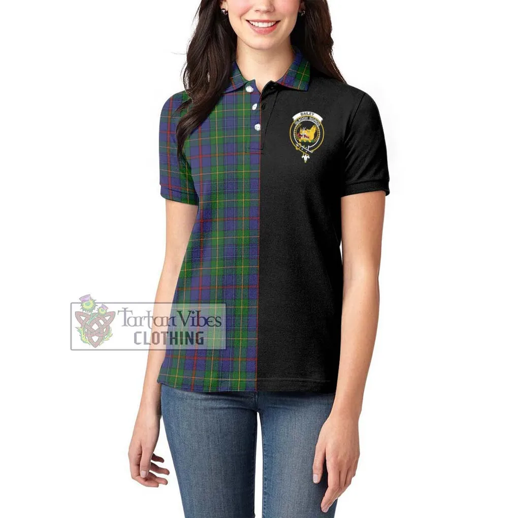 Bailey Tartan Women's Polo Shirt with Family Crest and Half Of Me Style