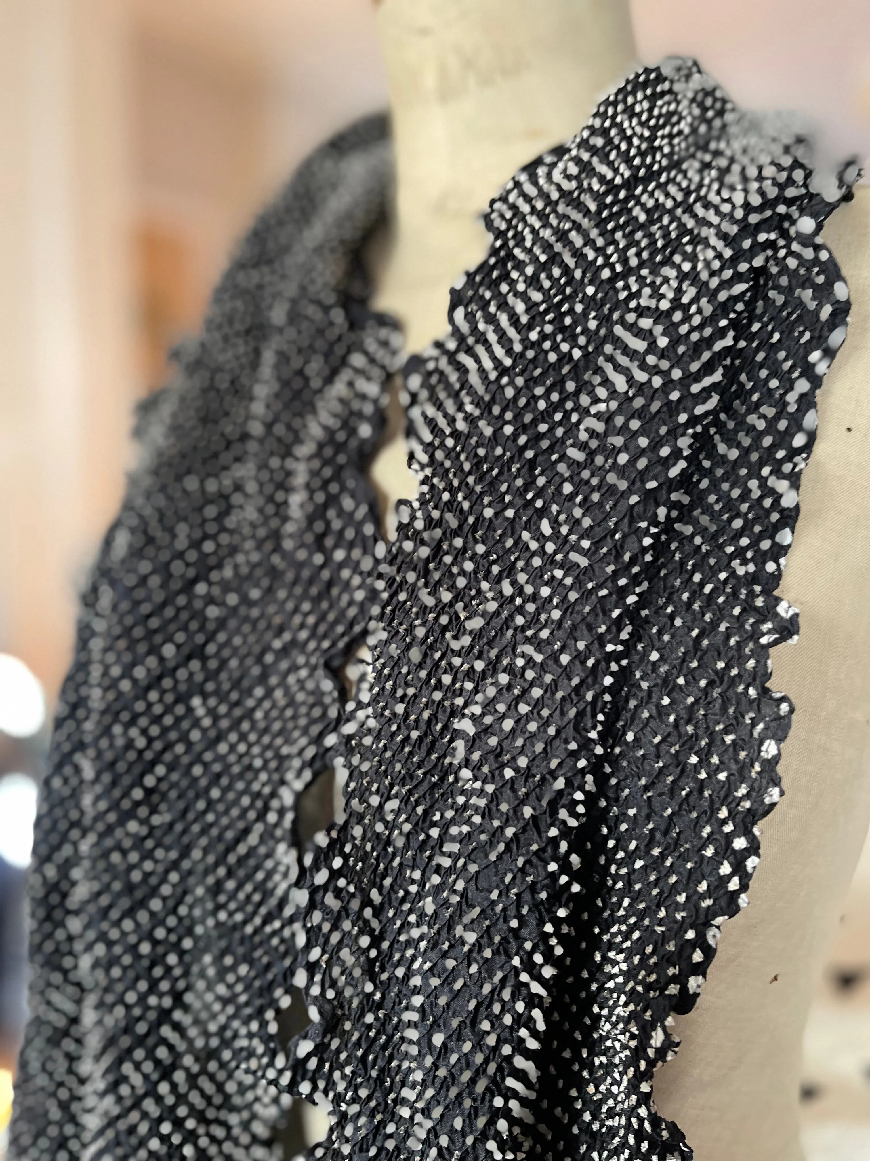 Bandhani Thousand Dot Silk Scarf - Night