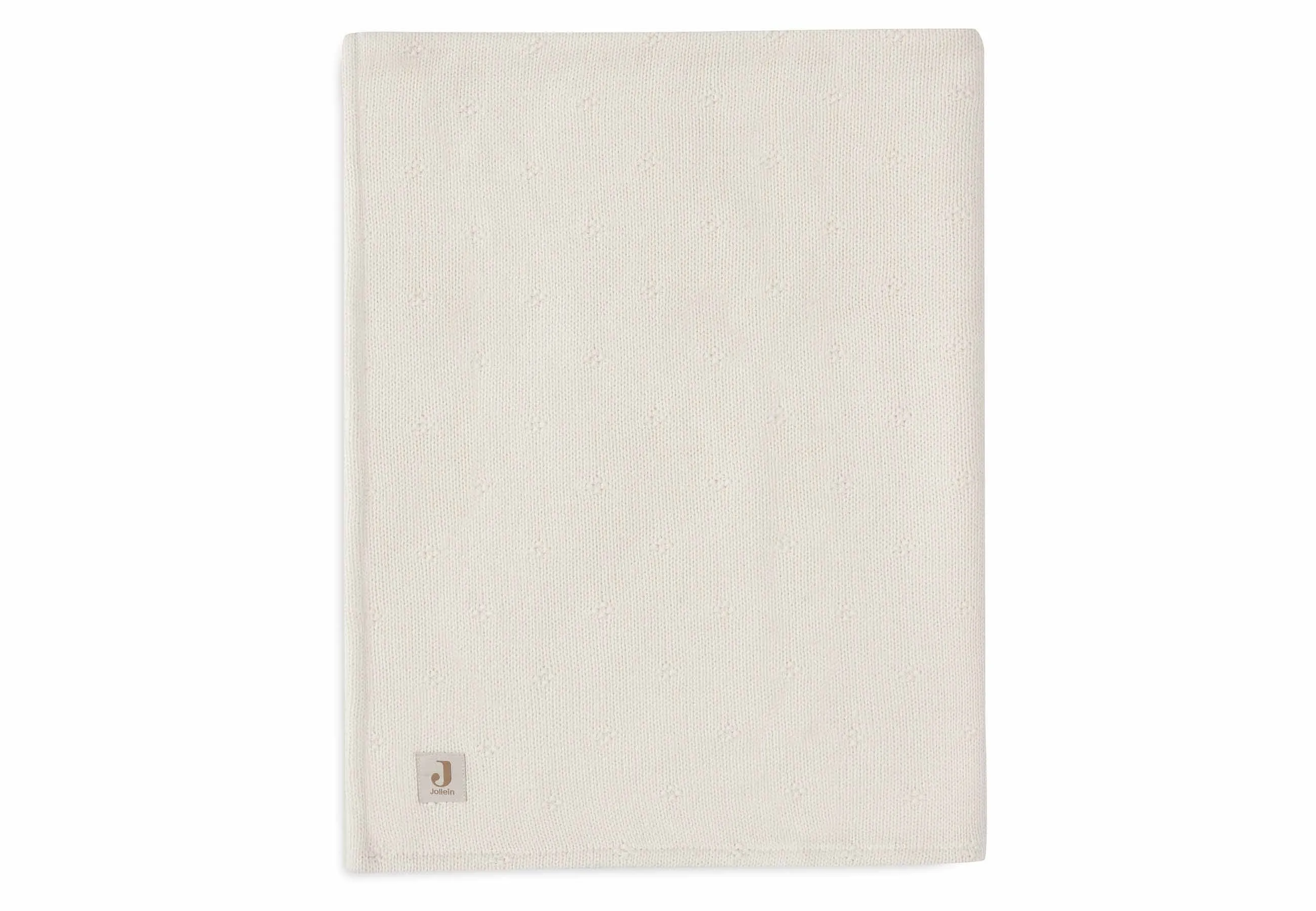 Blanket Cot 100x150cm Cosy Knit - Ivory/Velvet