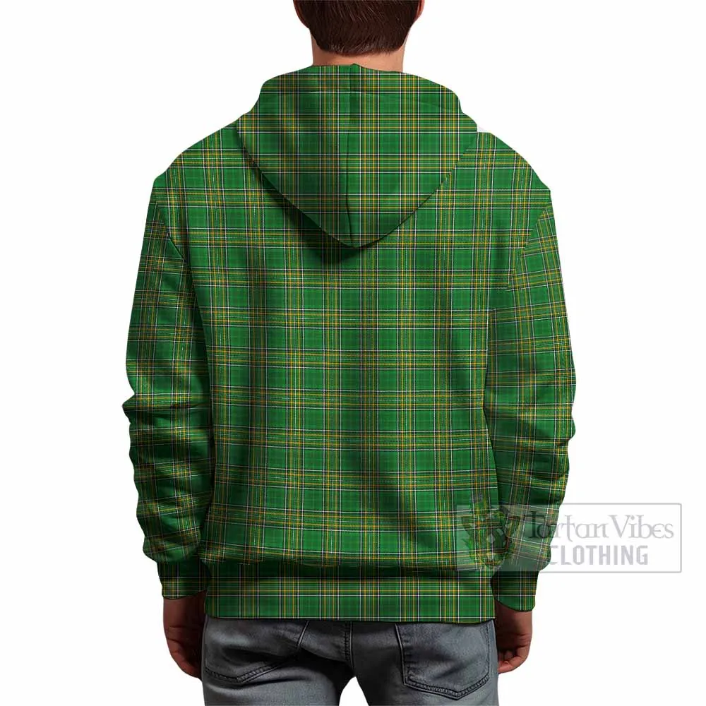 Bunbury Irish Clan Tartan Hoodie with Coat of Arms