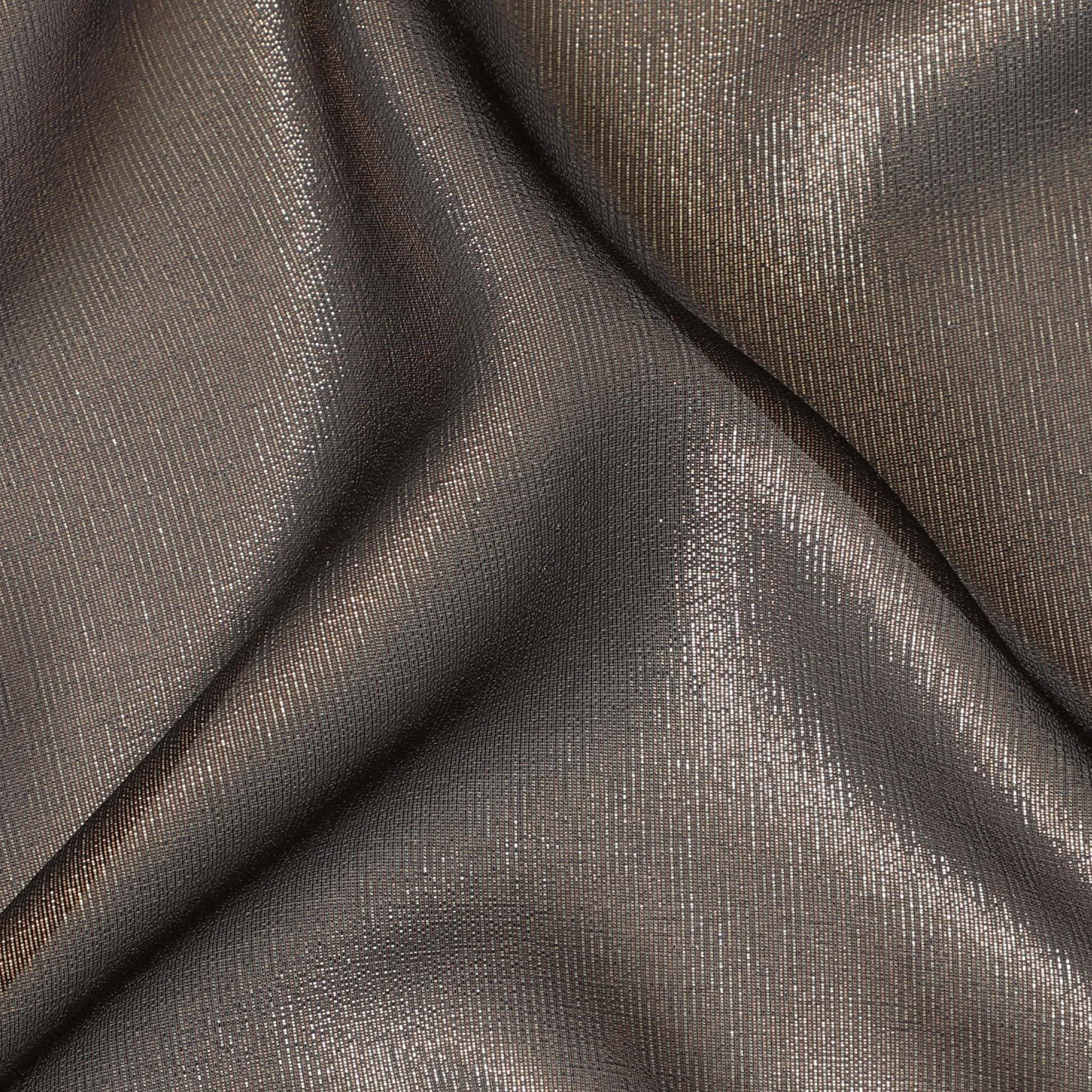 Copper Brown Silk Chiffon Metallic Fabric - 110 cm Wide-D20021