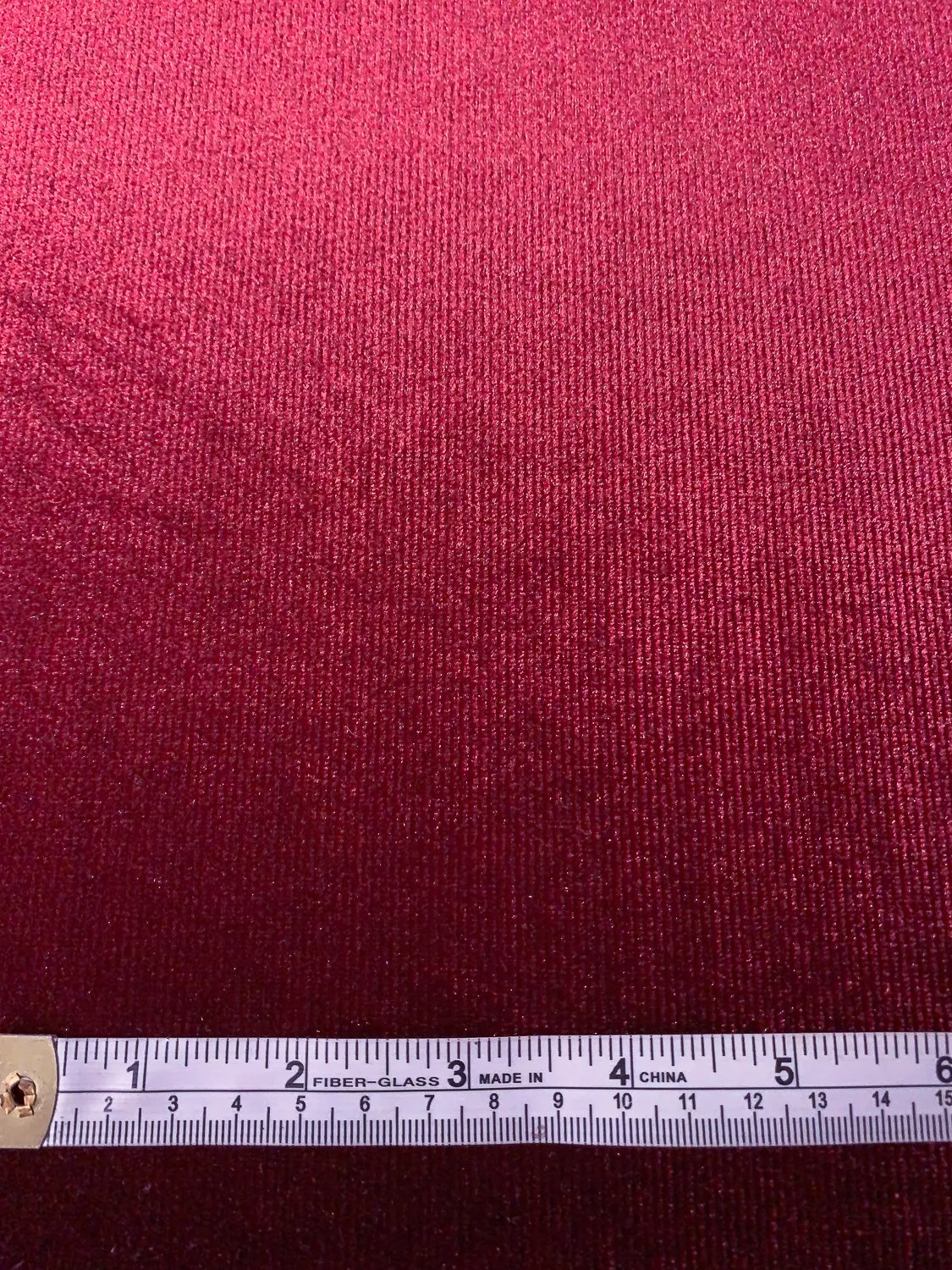 Corduroy-Look Stretch Polyester Velvet - Merlot