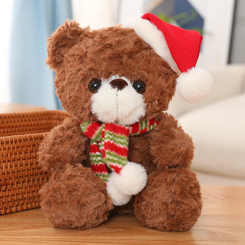 Cute Cartoon Scarf Teddy Bear Christmas Deer Christmas Plush Toy