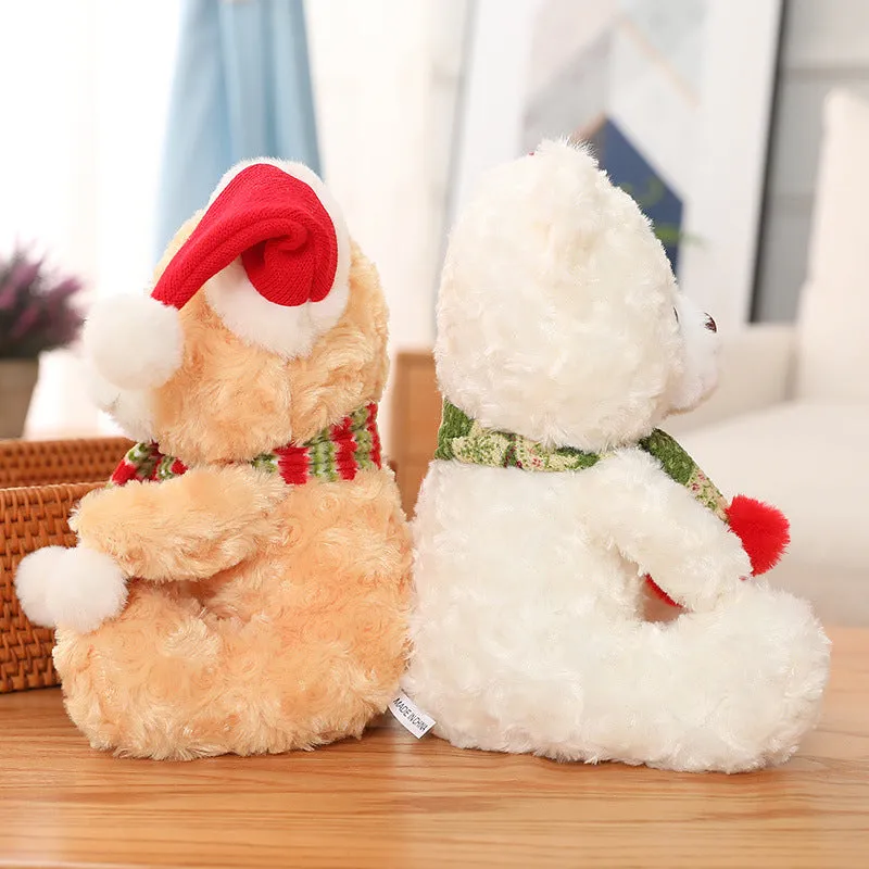 Cute Cartoon Scarf Teddy Bear Christmas Deer Christmas Plush Toy