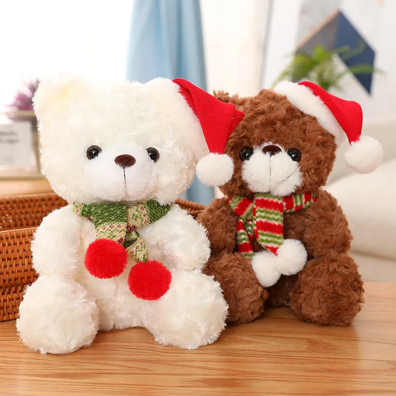 Cute Cartoon Scarf Teddy Bear Christmas Deer Christmas Plush Toy