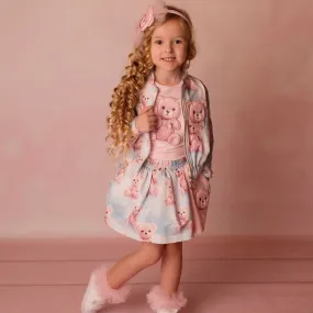 Daga - Teddy Bear Dream Three Piece Skirt - Pink