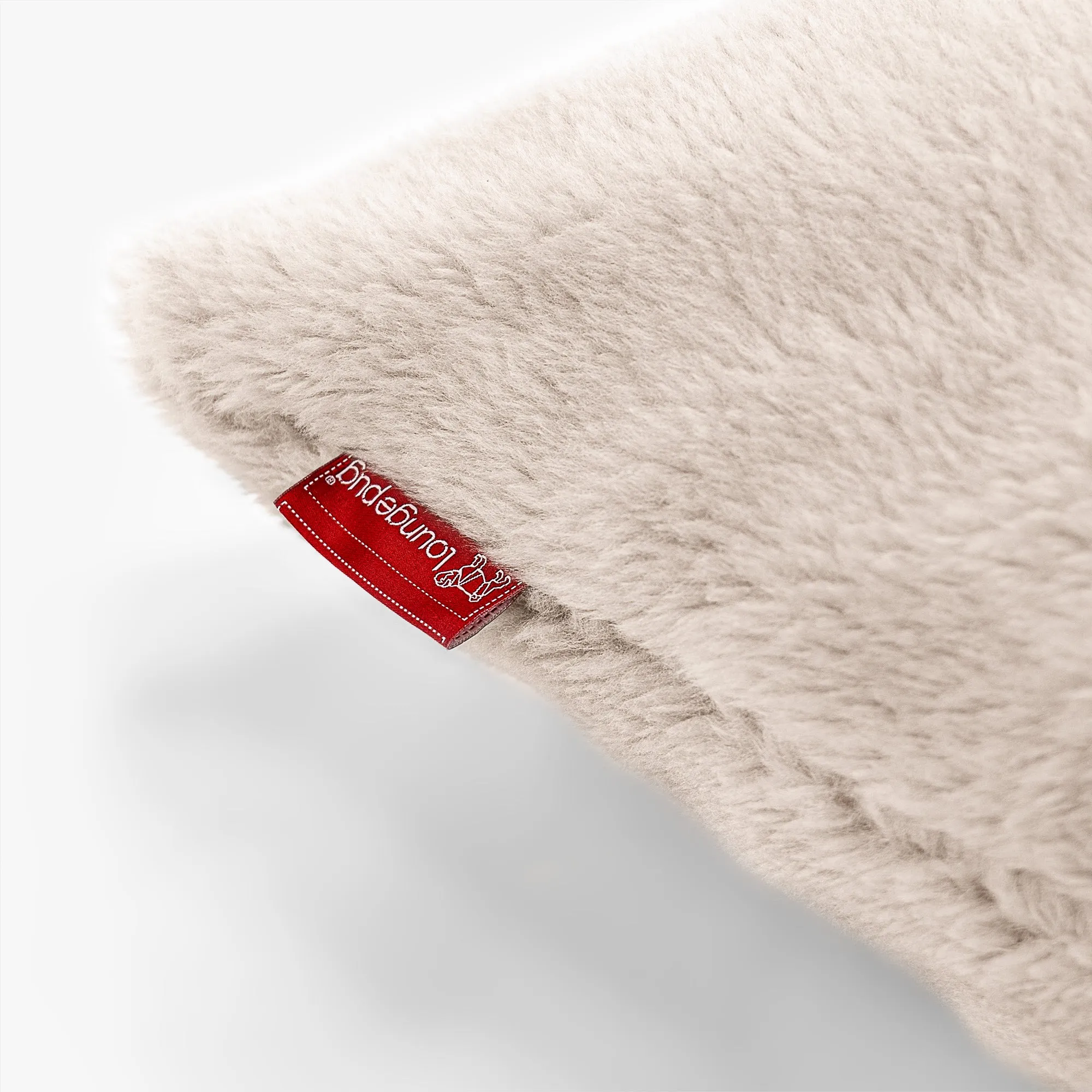 Decorative Bolster Cushion Cover 20 x 55cm - Teddy Faux Fur Mink