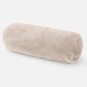 Decorative Bolster Cushion Cover 20 x 55cm - Teddy Faux Fur Mink