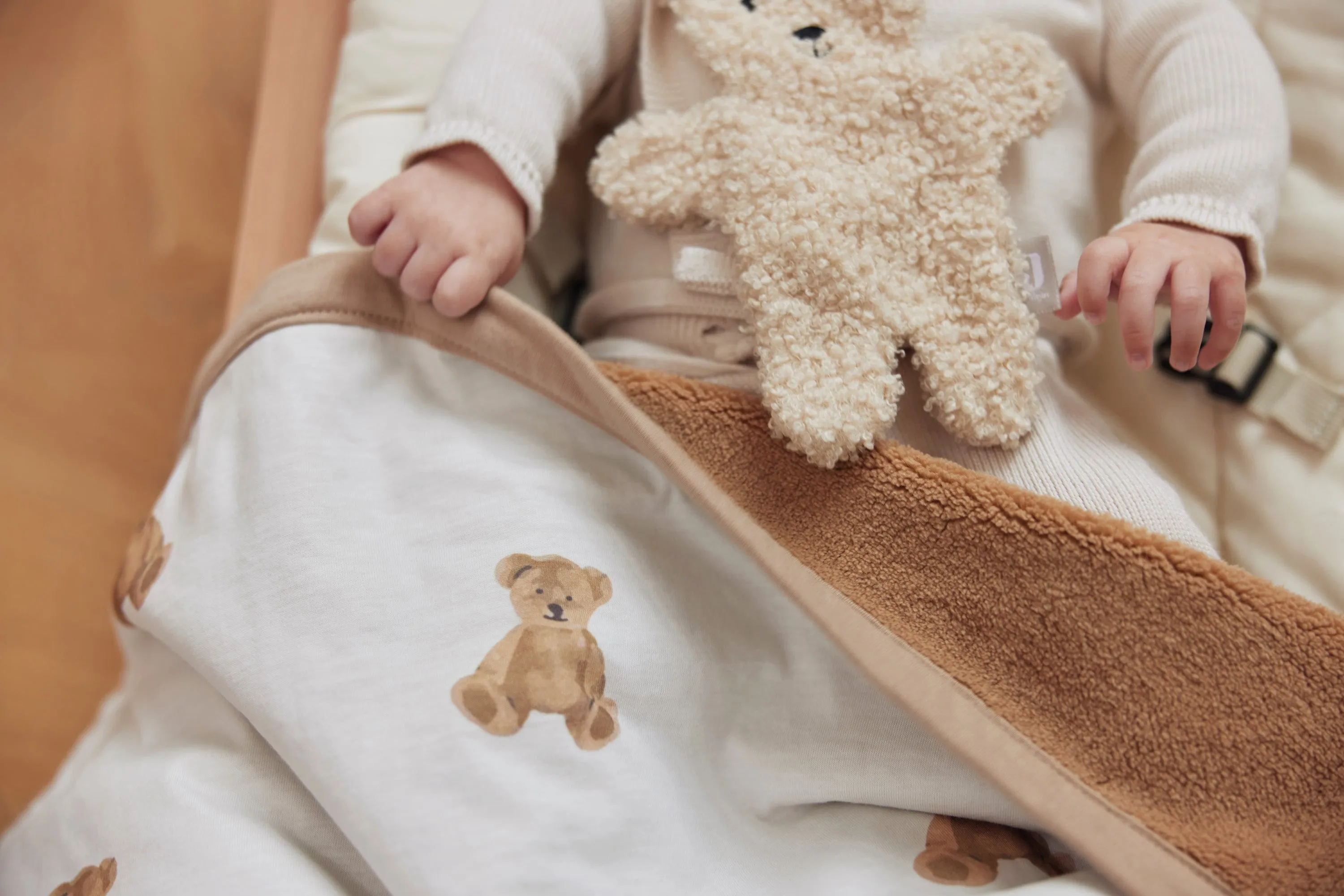 Deken Ledikant Jersey 100x150cm - Teddy Bear