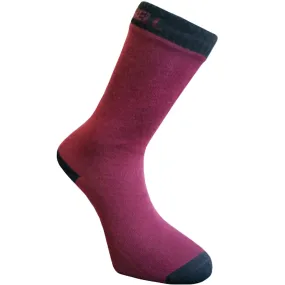 DexShell Ultra Thin Waterproof Crew Socks - Burgundy/Black