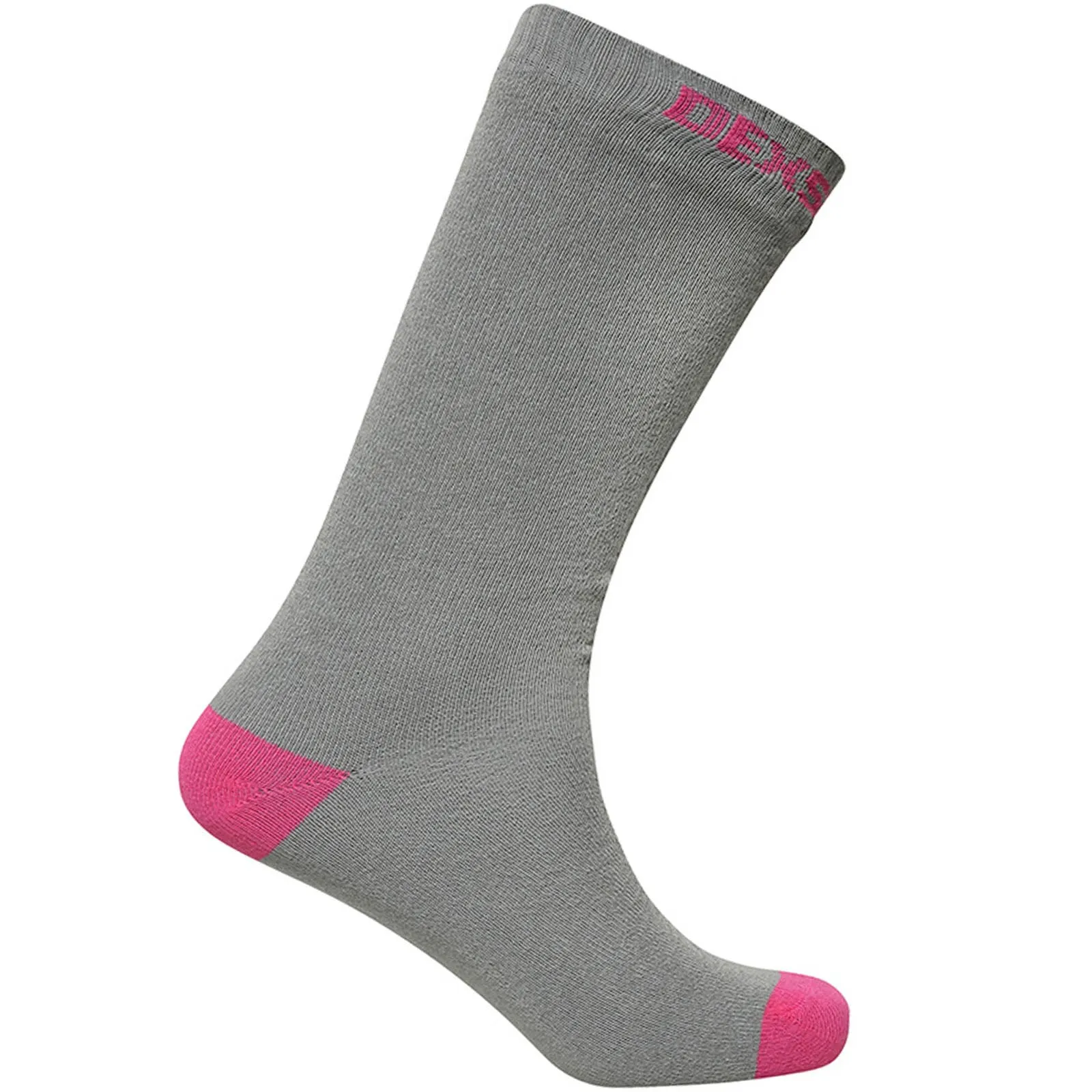 DexShell Ultra Thin Waterproof Crew Socks - Grey/Pink