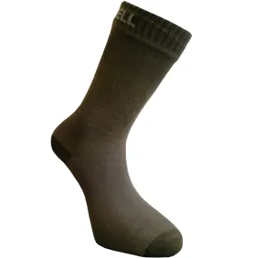 DexShell Ultra Thin Waterproof Crew Socks - Olive Green