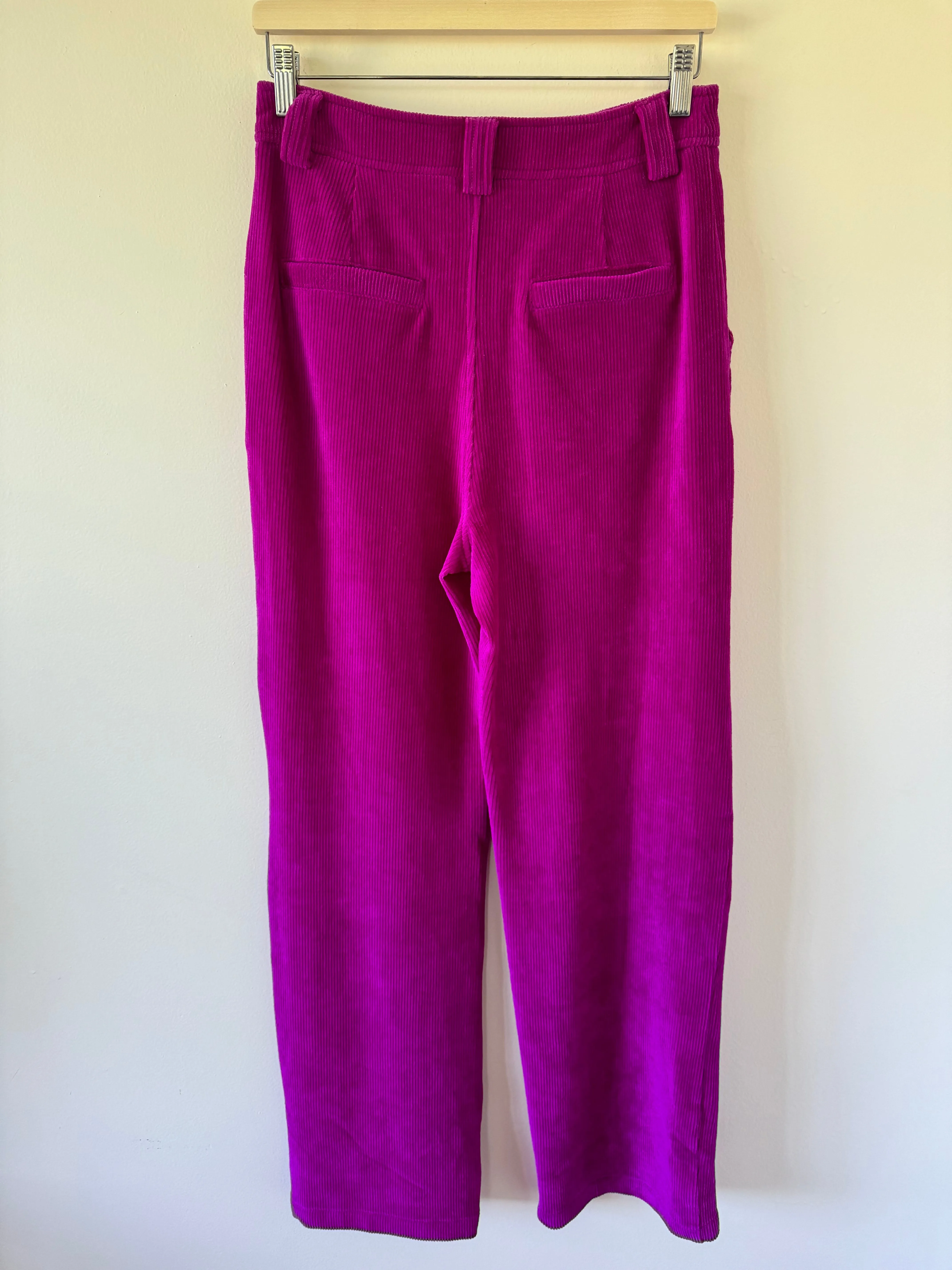en Merci Magenta Corduroy Wide-Leg Trouser Pants (M)