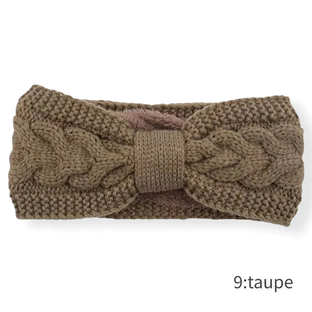 Haarband / Oorwarmer winterwarm breisel met fleece voering