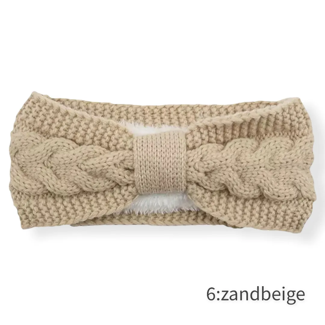 Haarband / Oorwarmer winterwarm breisel met fleece voering