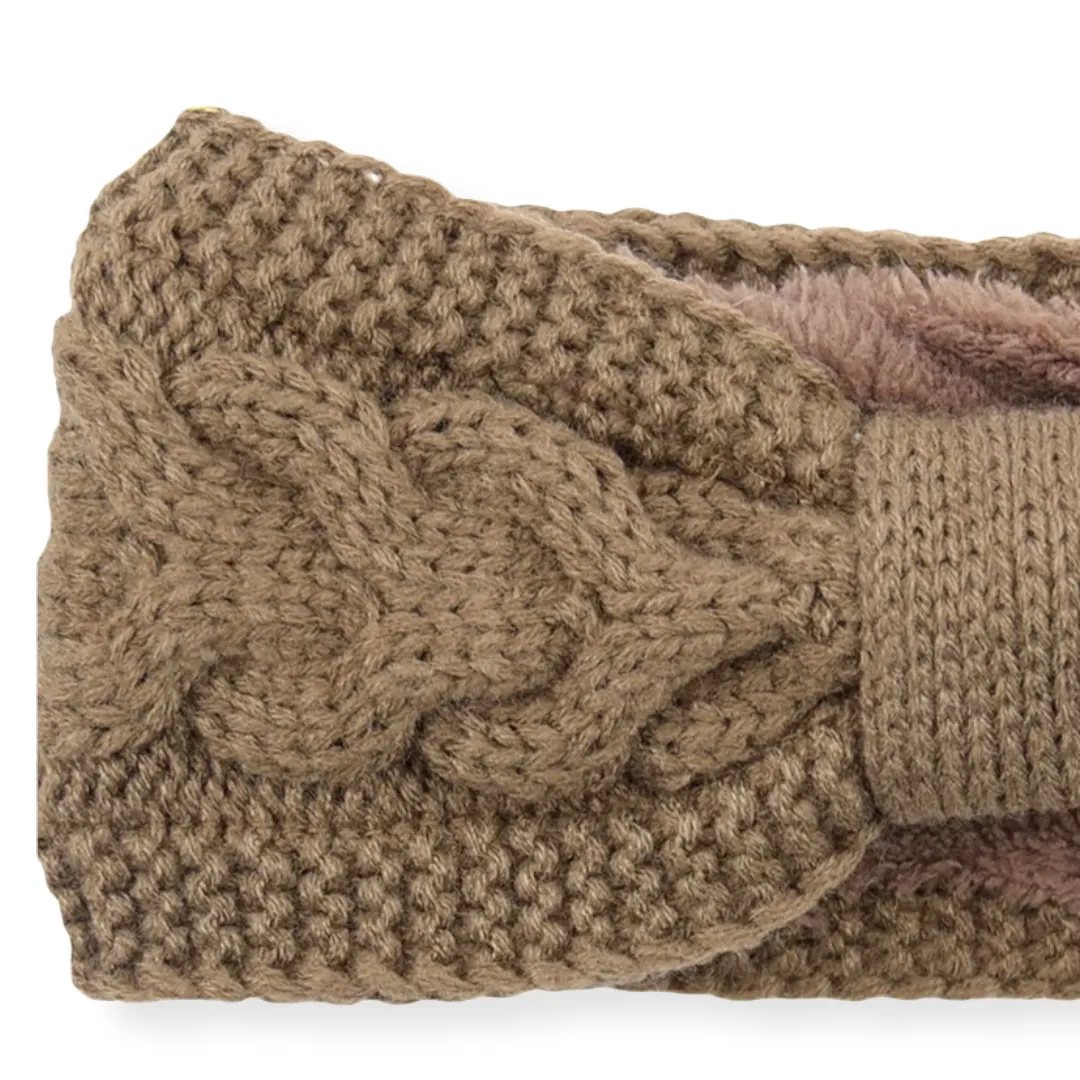 Haarband / Oorwarmer winterwarm breisel met fleece voering