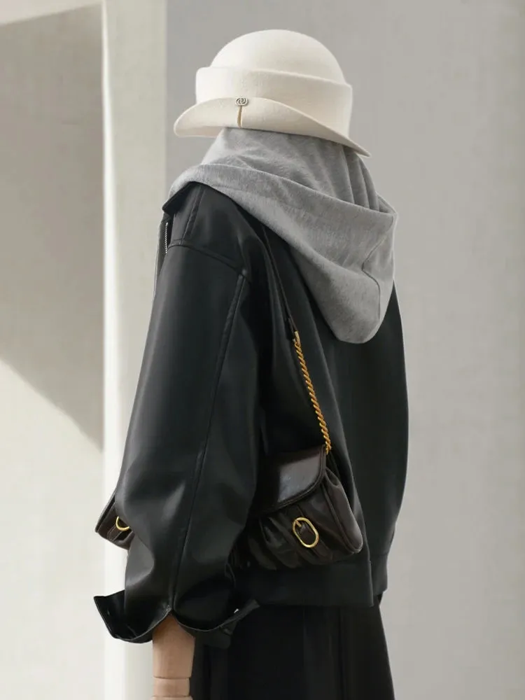 Hooded Short Jacket With Pockets