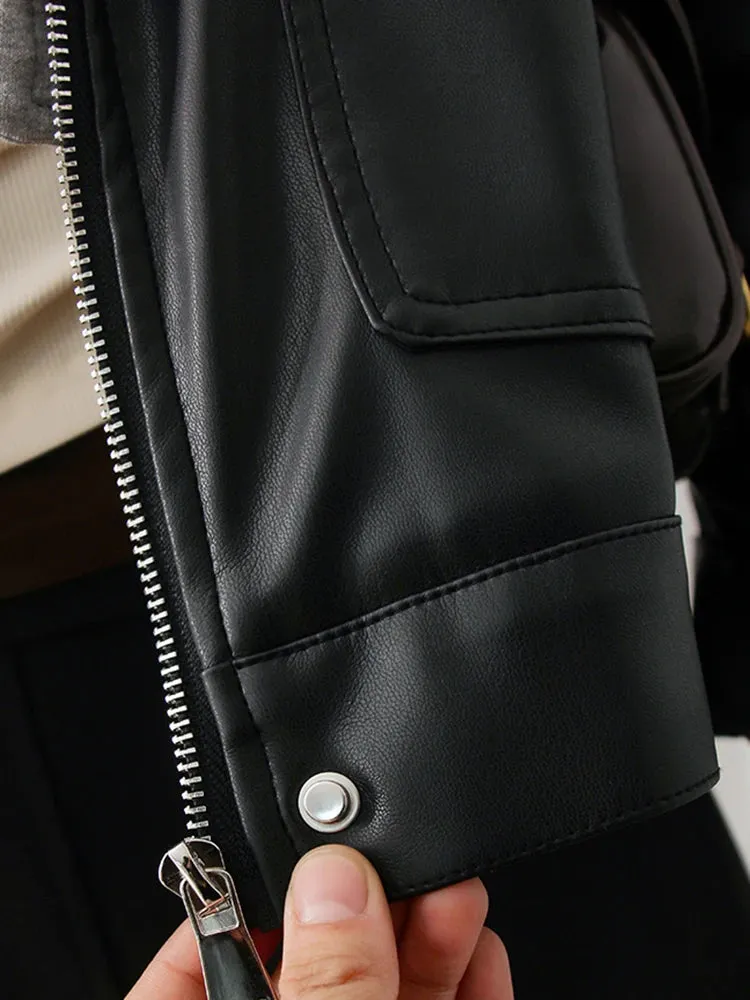 Hooded Short Jacket With Pockets