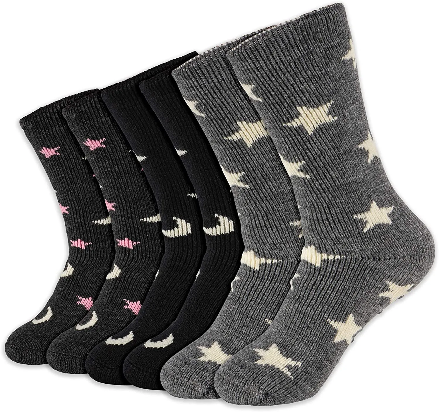 Hot Feet Women Thermal Socks, Cozy Crew Socks (3 Pack)