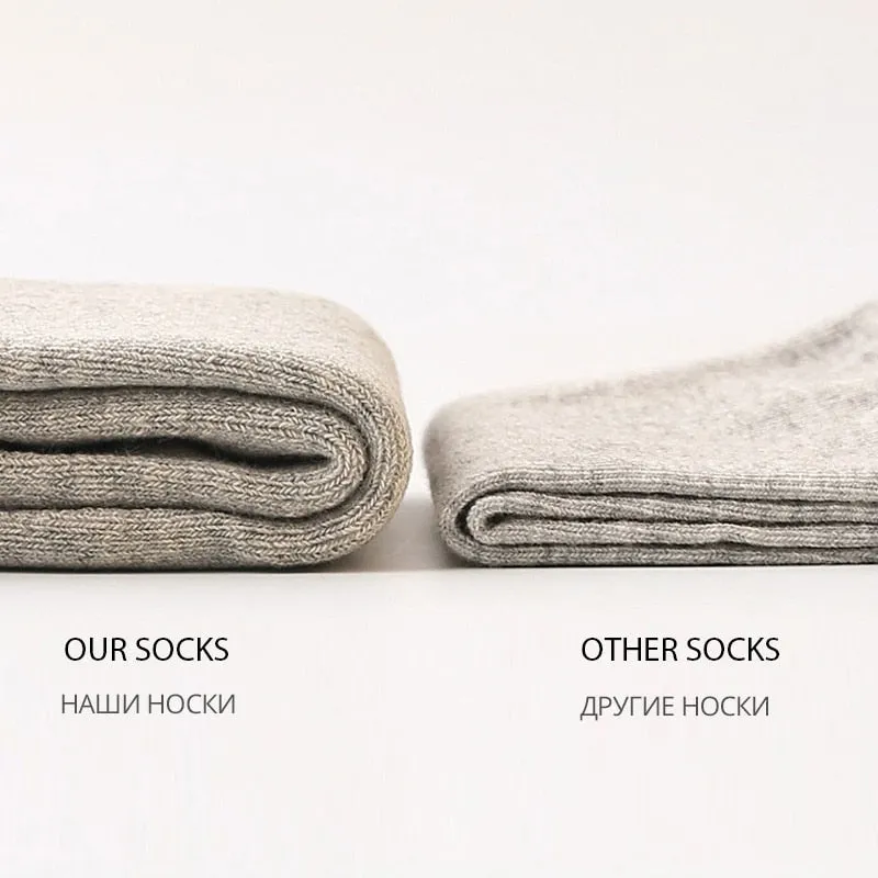 HSS Brand Thicken Men's Cotton Socks Keep Warm Floor Fluffy Socks Thermal Solid Color Winter Thick Socks For Man High Quality