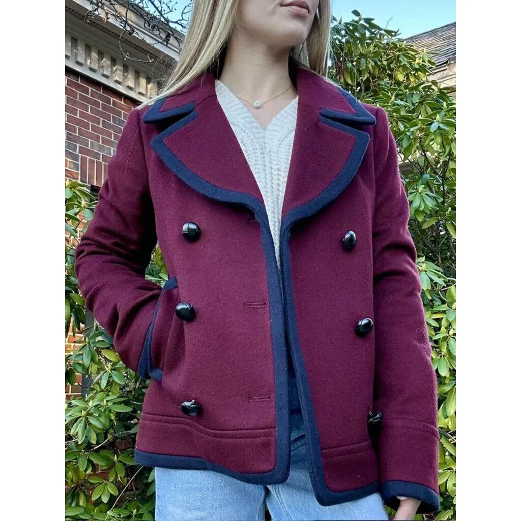 J Crew Wool Peacoat by Nello Gori - Size 6