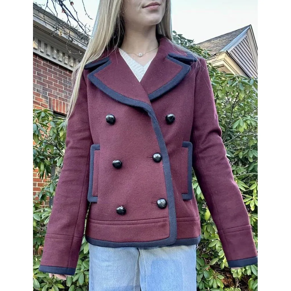 J Crew Wool Peacoat by Nello Gori - Size 6