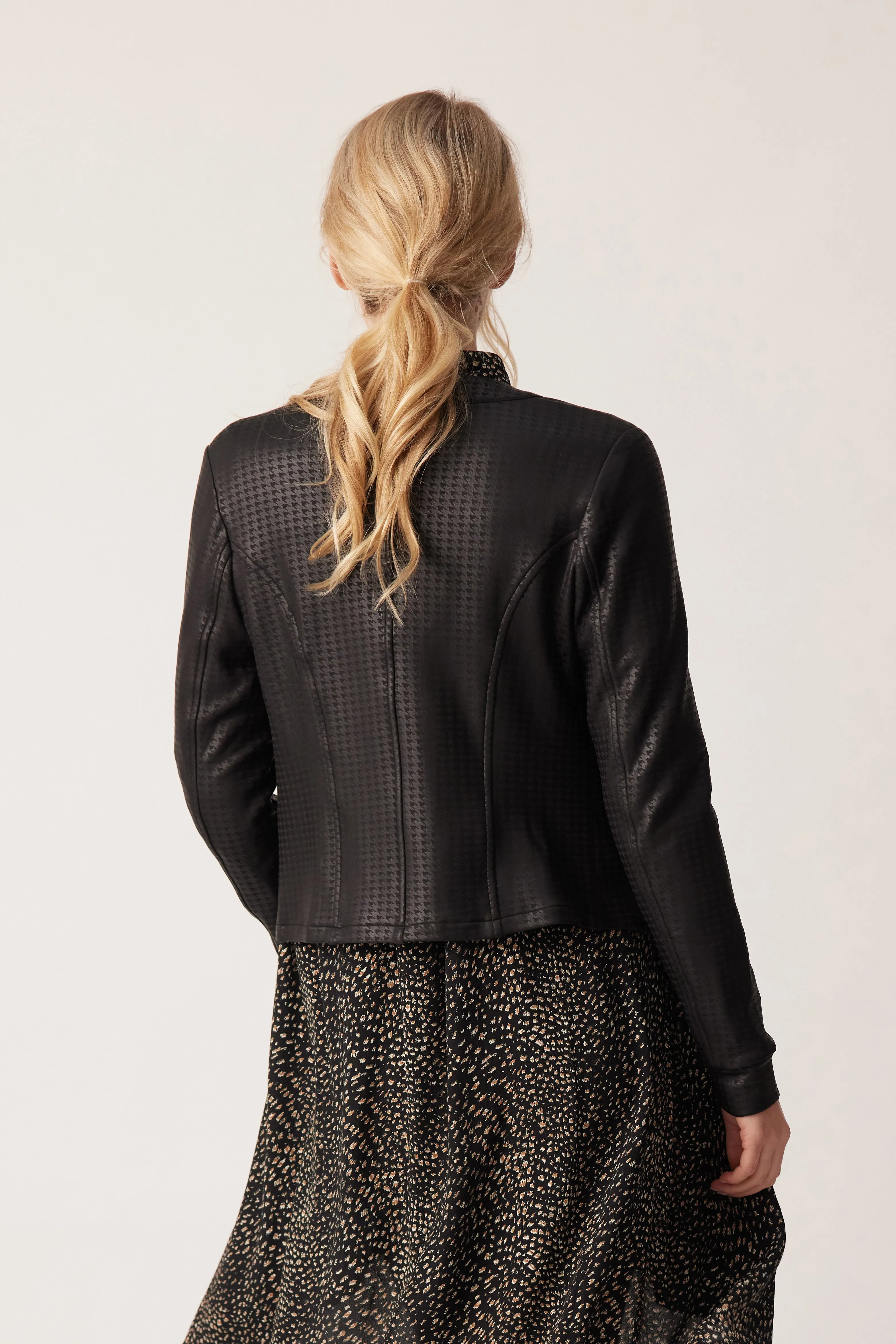 Lemon Tree Samina Jacket -Black Houndstooth