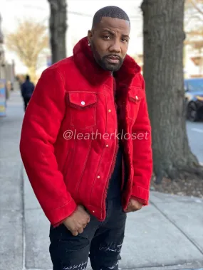 Mens Troy Shearling Jacket [Oxblood]