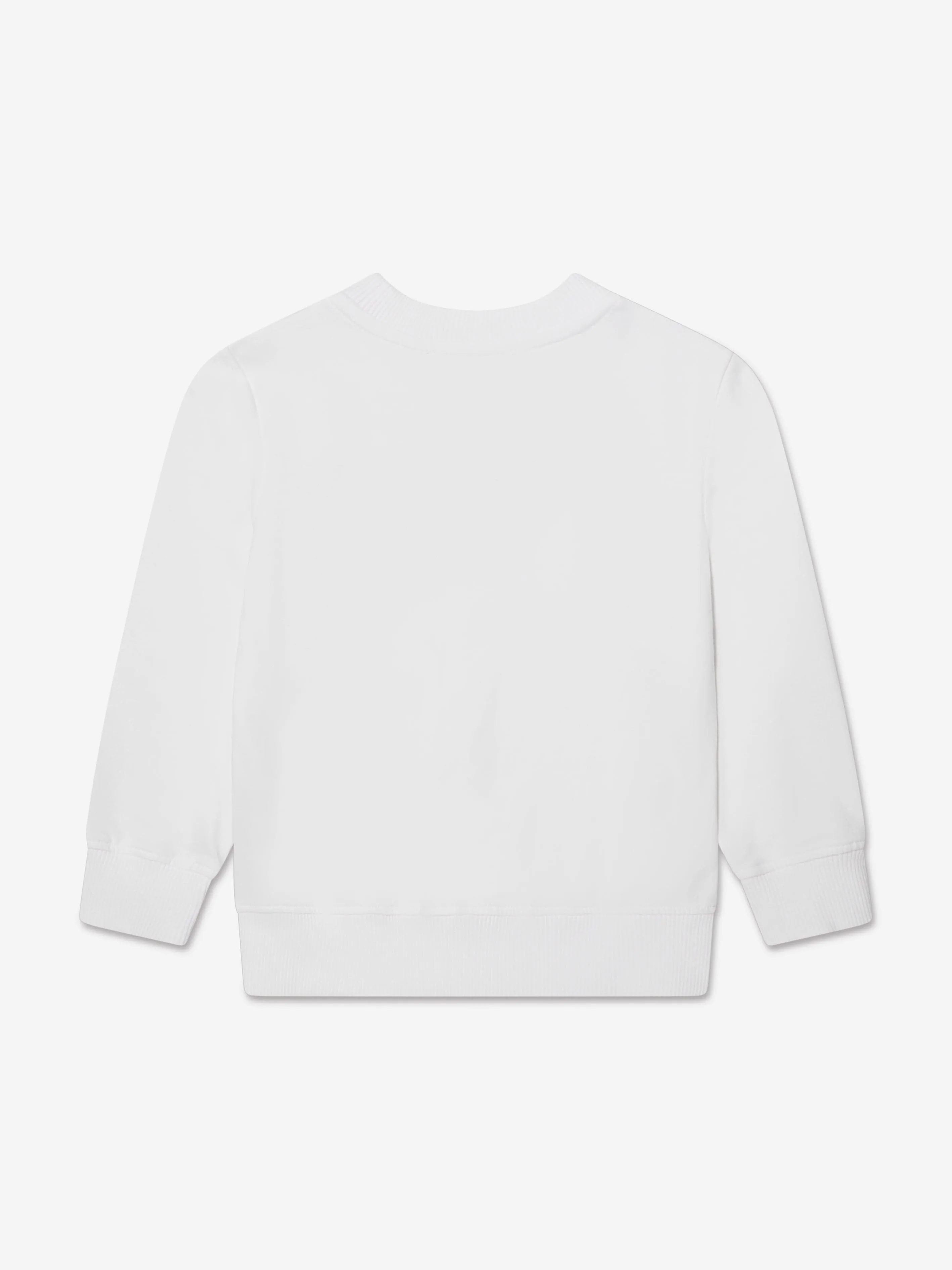 Moschino Kids Teddy Bear Logo Sweatshirt in White
