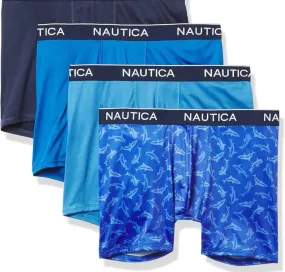Nautica Men’s Boxer Briefs (4-Pack) - Comfortable and Stylish Underwear, Size XL