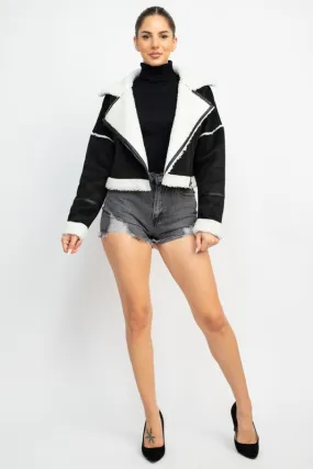 No Cold Shoulder Sherpa Jacket