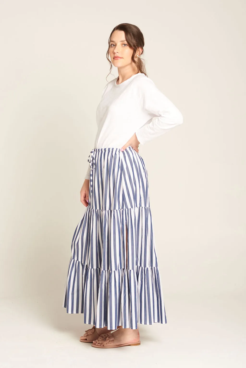 Olivia Skirt Navy/White
