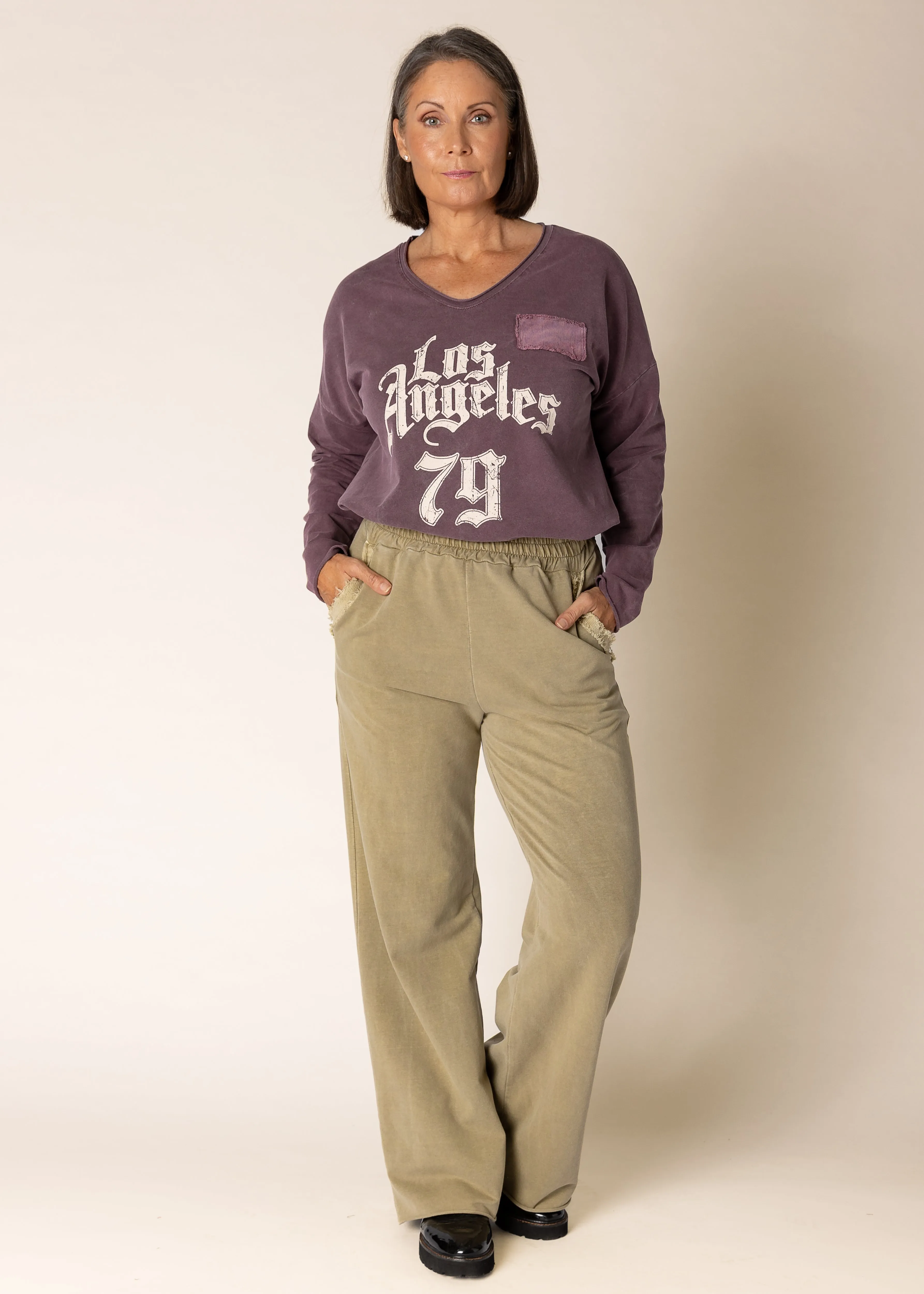Phebe Pants in Green Olive