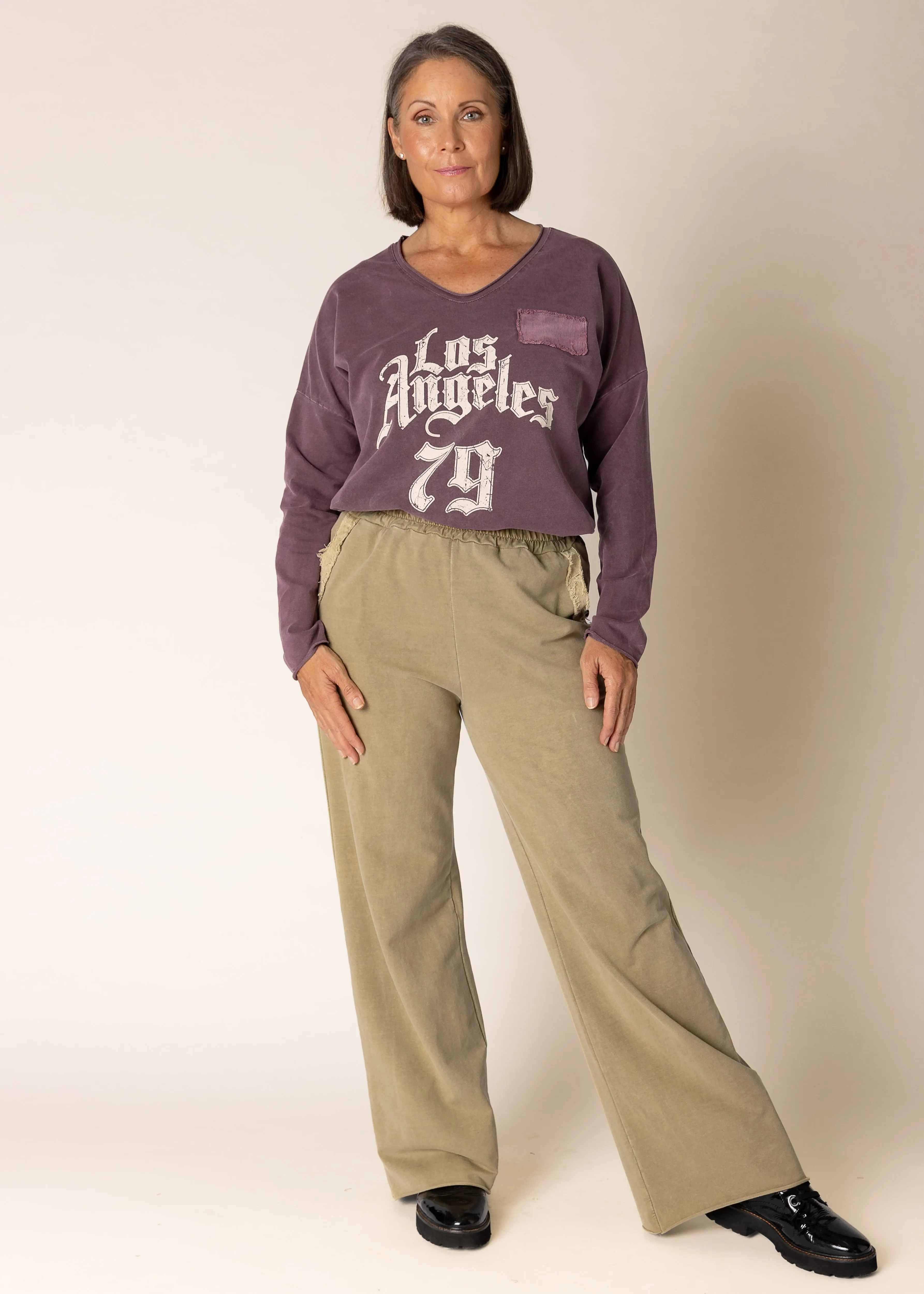 Phebe Pants in Green Olive