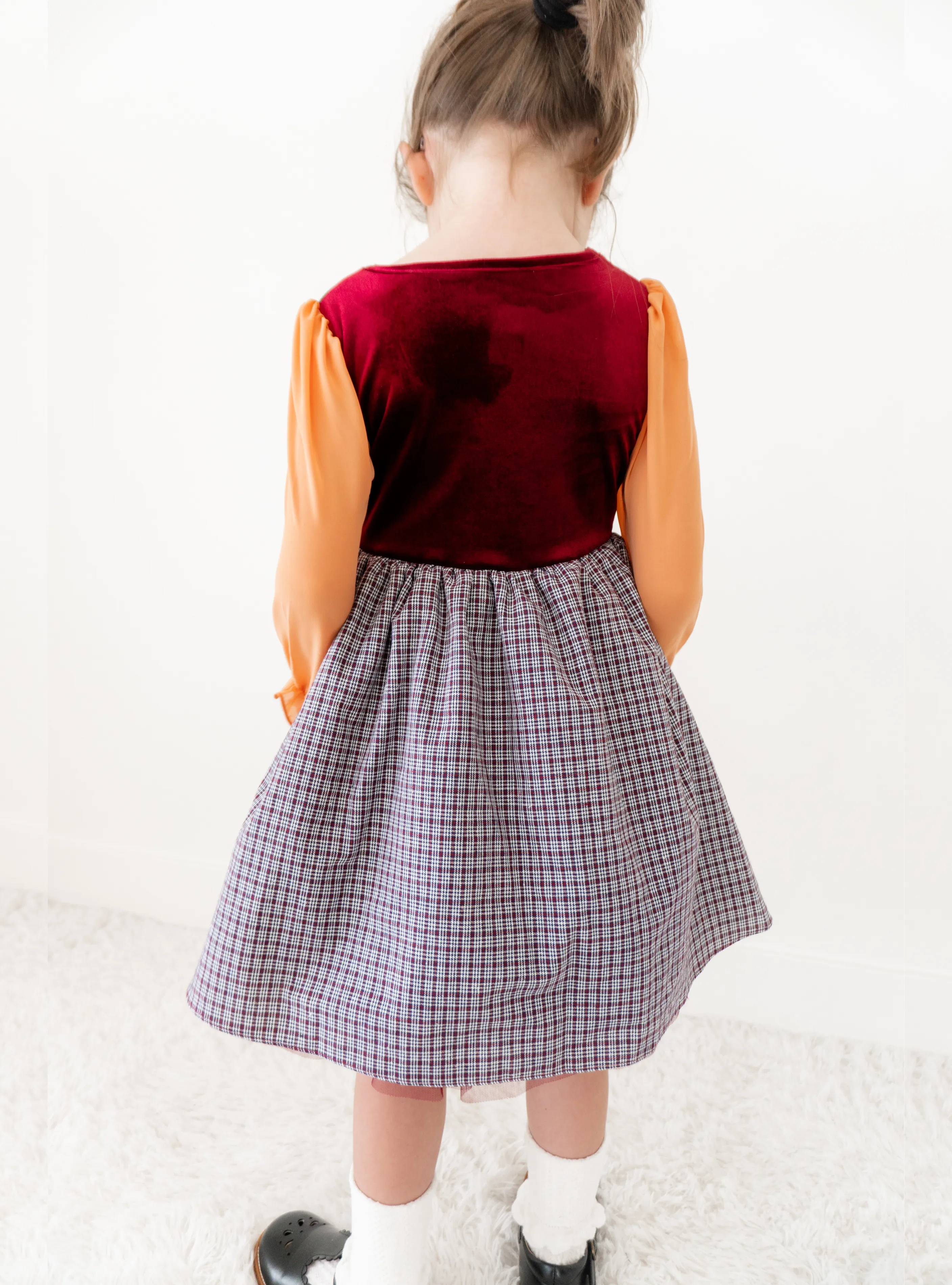 Plaid Witch Sister Dress   Cape
