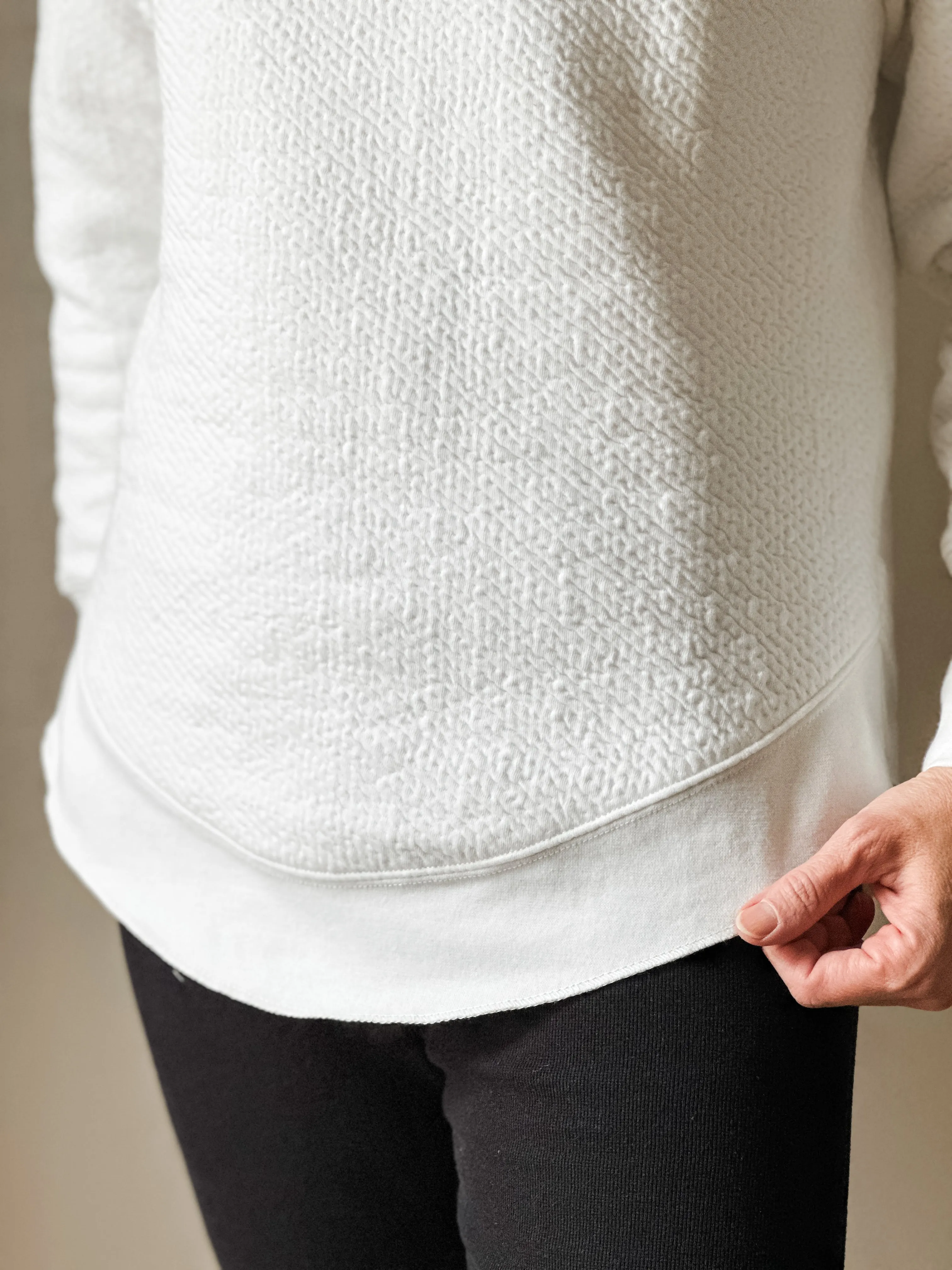Quilted Half-Zip Mock Pullover