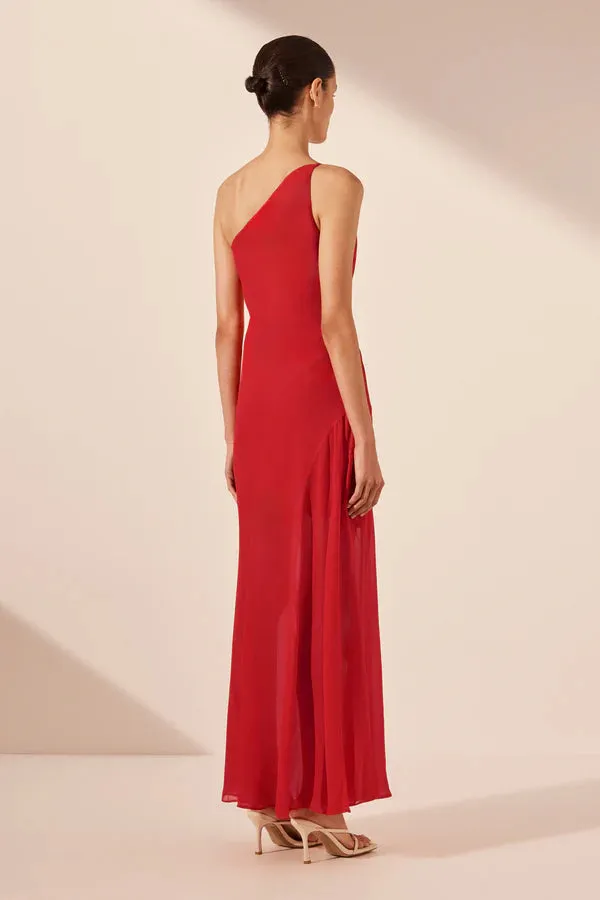 SHONA JOY - Amina One Shoulder Maxi Dress