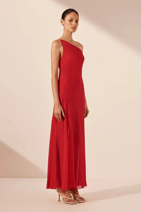 SHONA JOY - Amina One Shoulder Maxi Dress