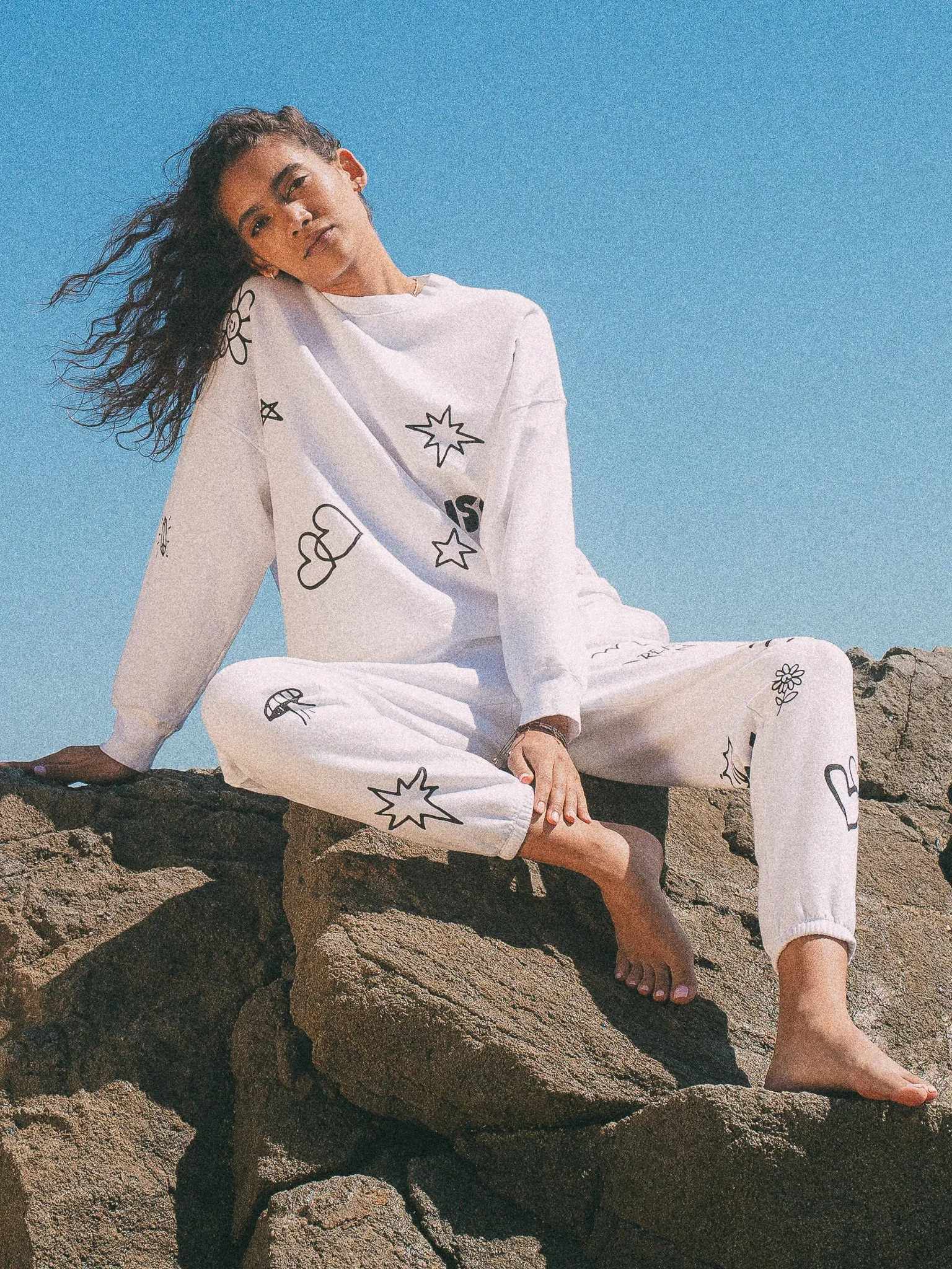 Siesta Sweatpant-Doodle, Cloud/Onyx