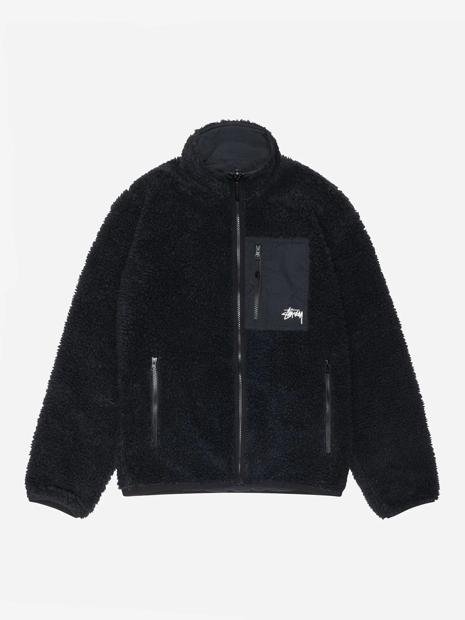 Stussy Sherpa Reversible Jacket - Black