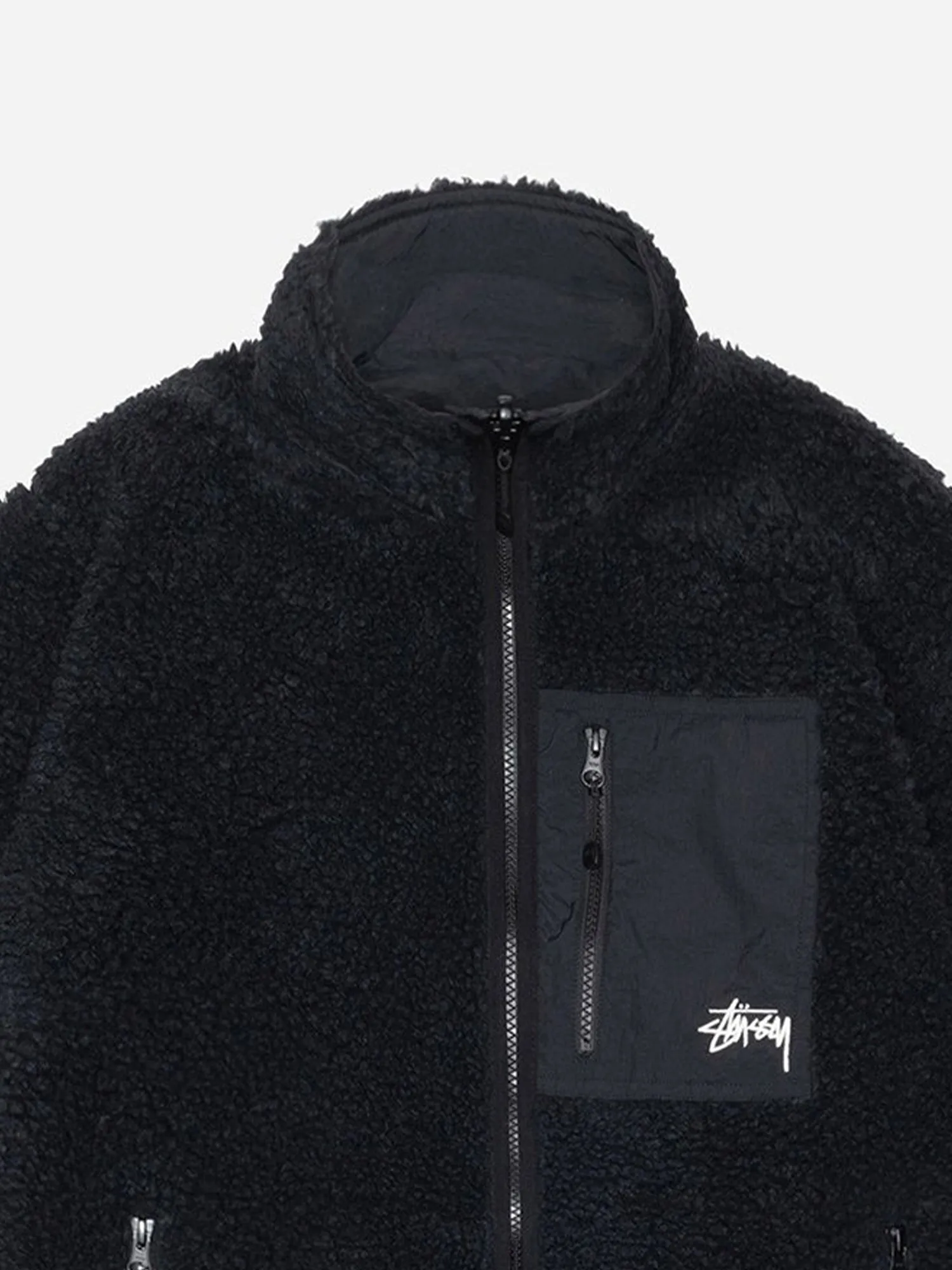 Stussy Sherpa Reversible Jacket - Black